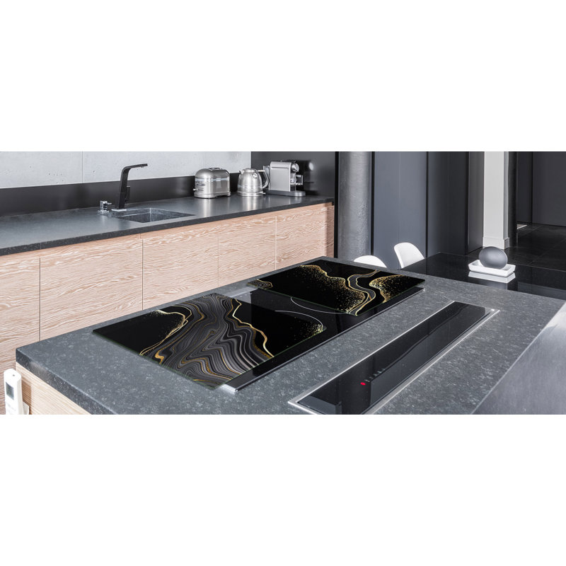 Festive Fit Home Stove Top Cover - Black Giltz, Gas and Festive Fit Home Stove Top Cover - Black Giltz, Gas and